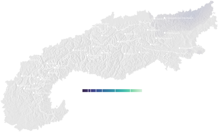 Precipitation forecast map for tomorrow