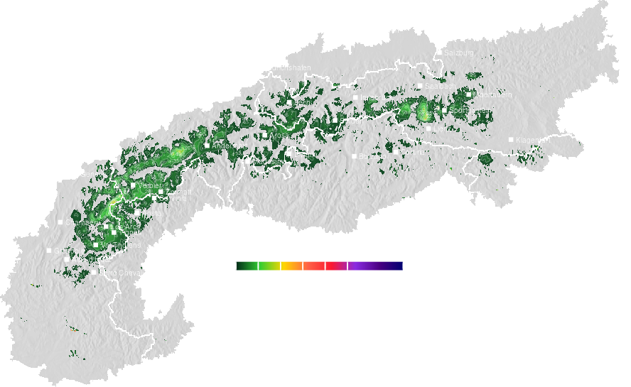 Fresh snow map
